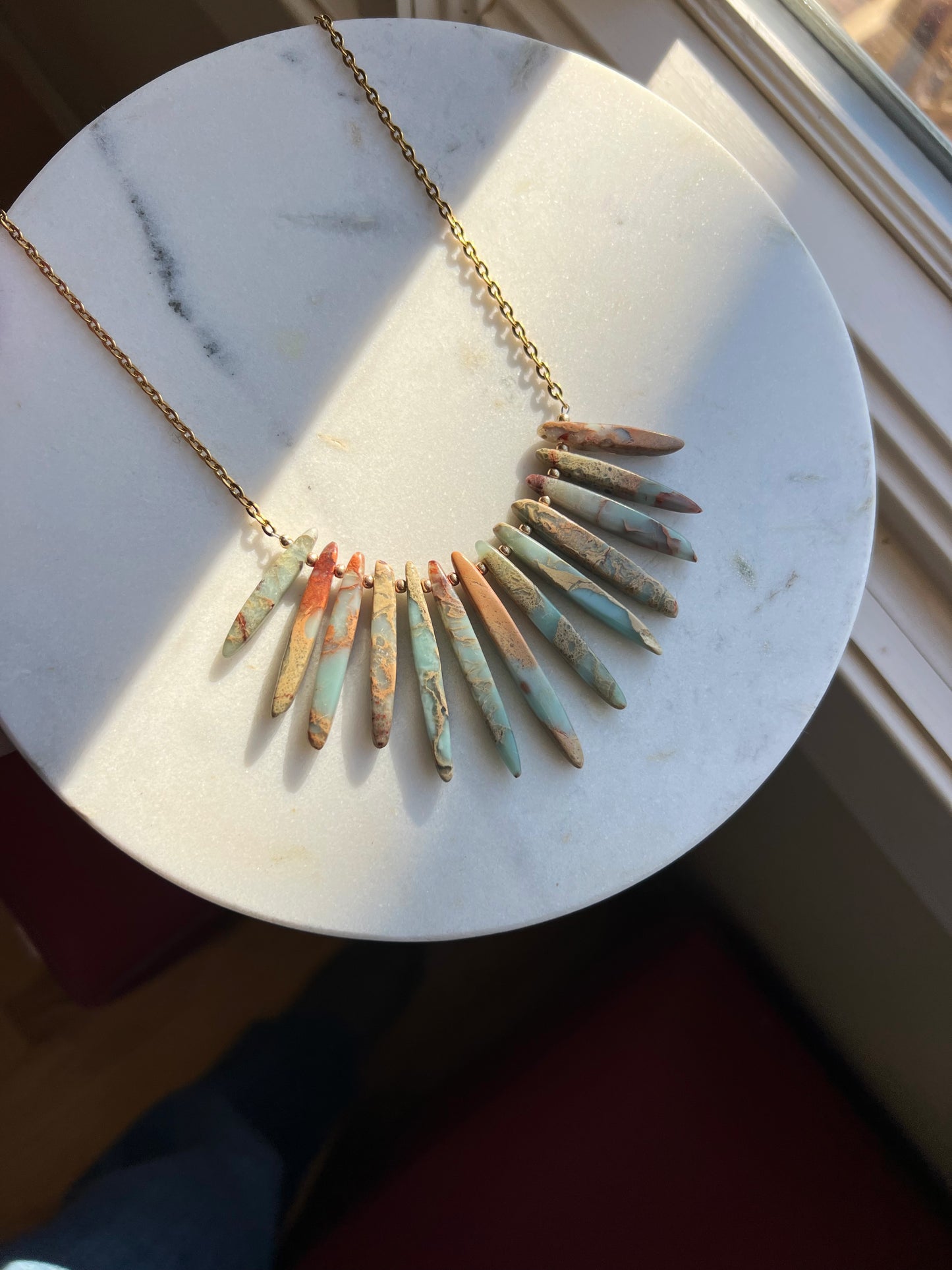 Imperial Jasper Graduated Statement Necklace