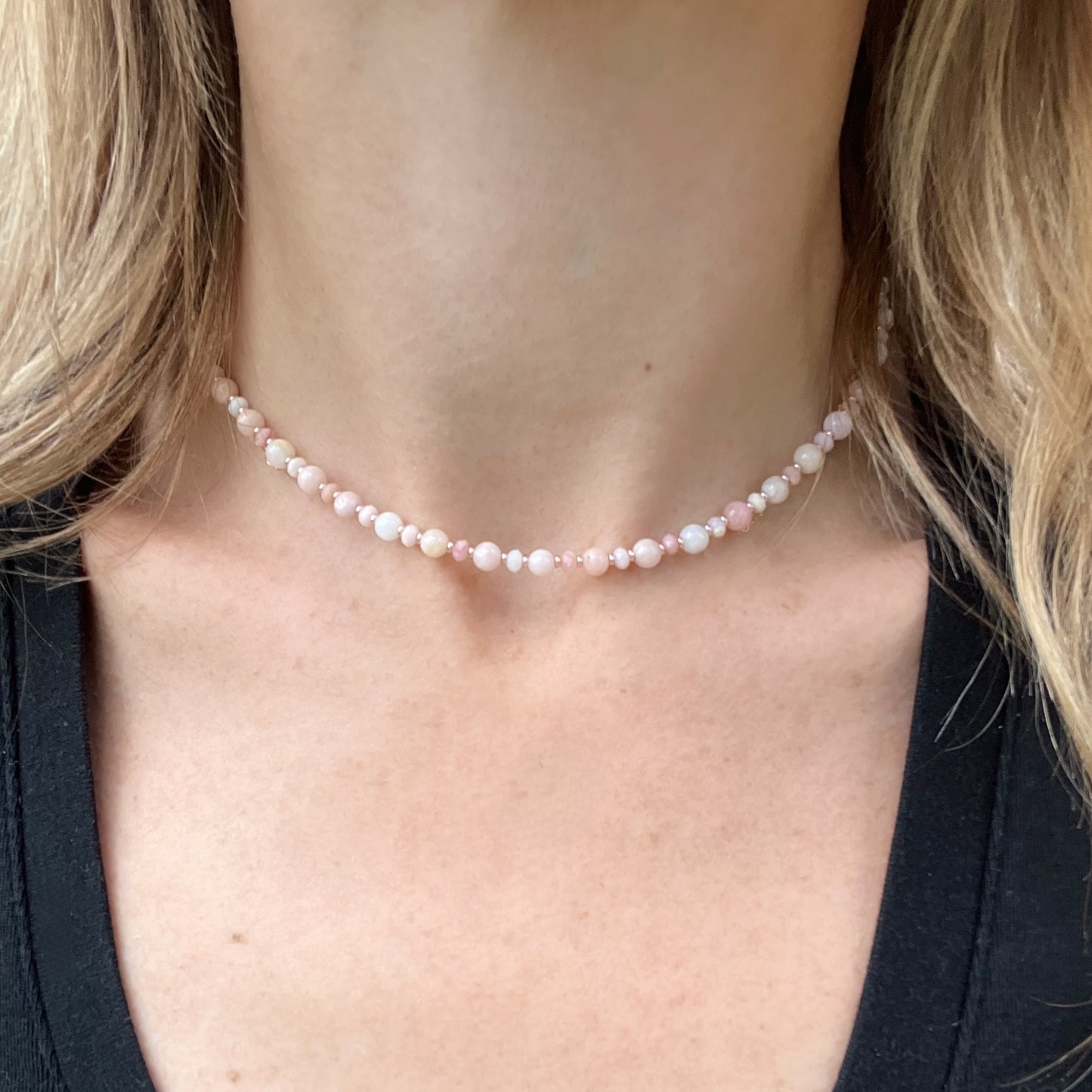 Pink Opal Milkshake Necklace
