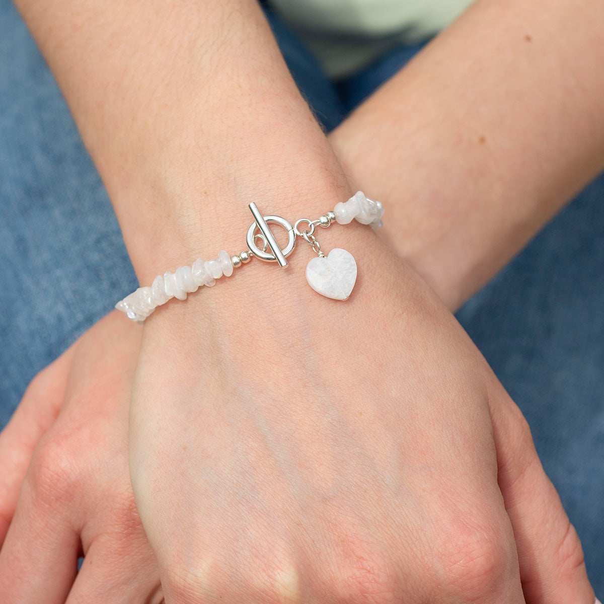Her Heart Moonstone Toggle Bracelet