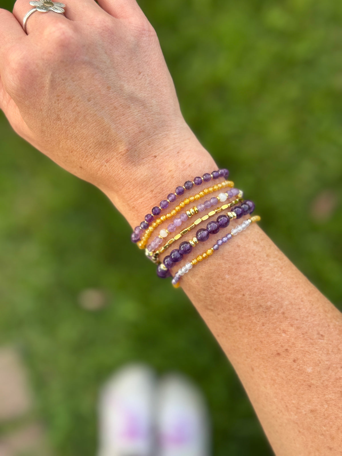 MN Purple & Gold Bracelet Stack