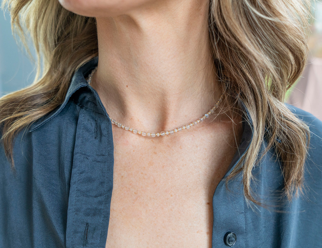 Moonstone Milkshake Necklace