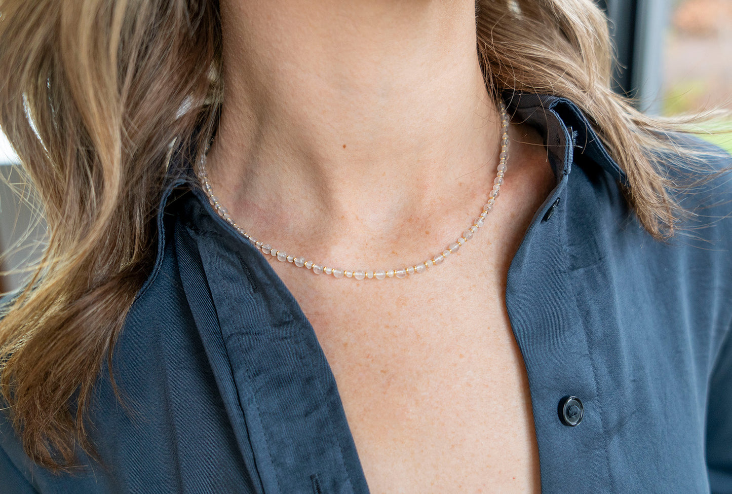 Moonstone Milkshake Necklace