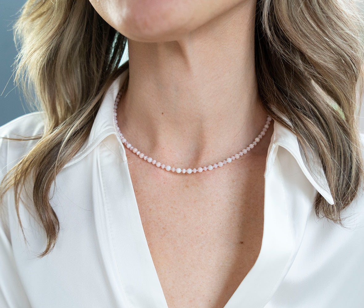 Pink Opal Milkshake Necklace