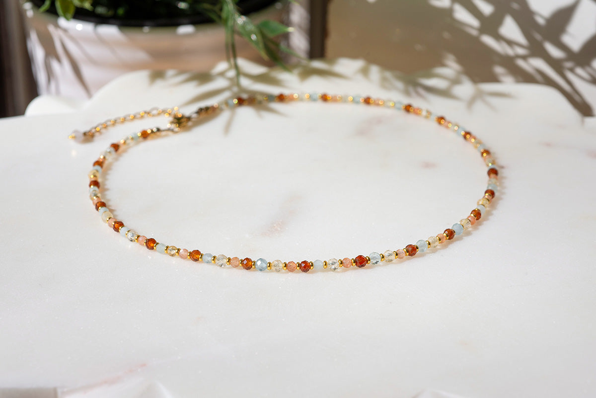 Retro Summer Microfacet Necklace