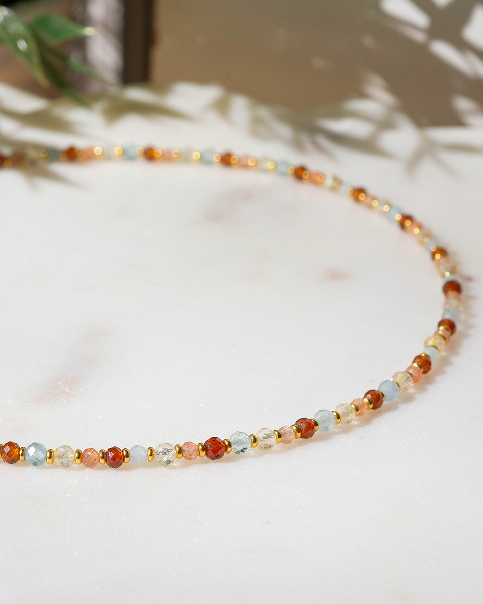 Retro Summer Microfacet Necklace