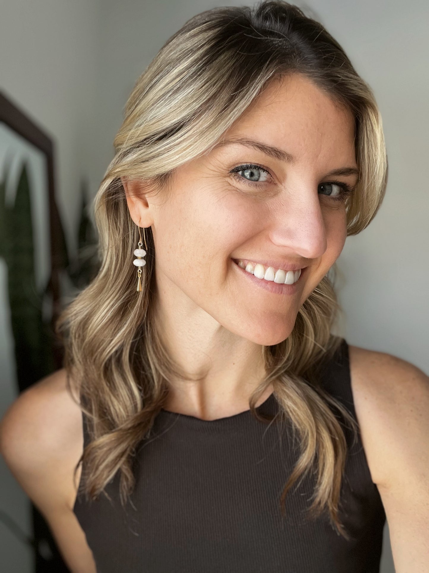 She's A Goddess Moonstone Earrings