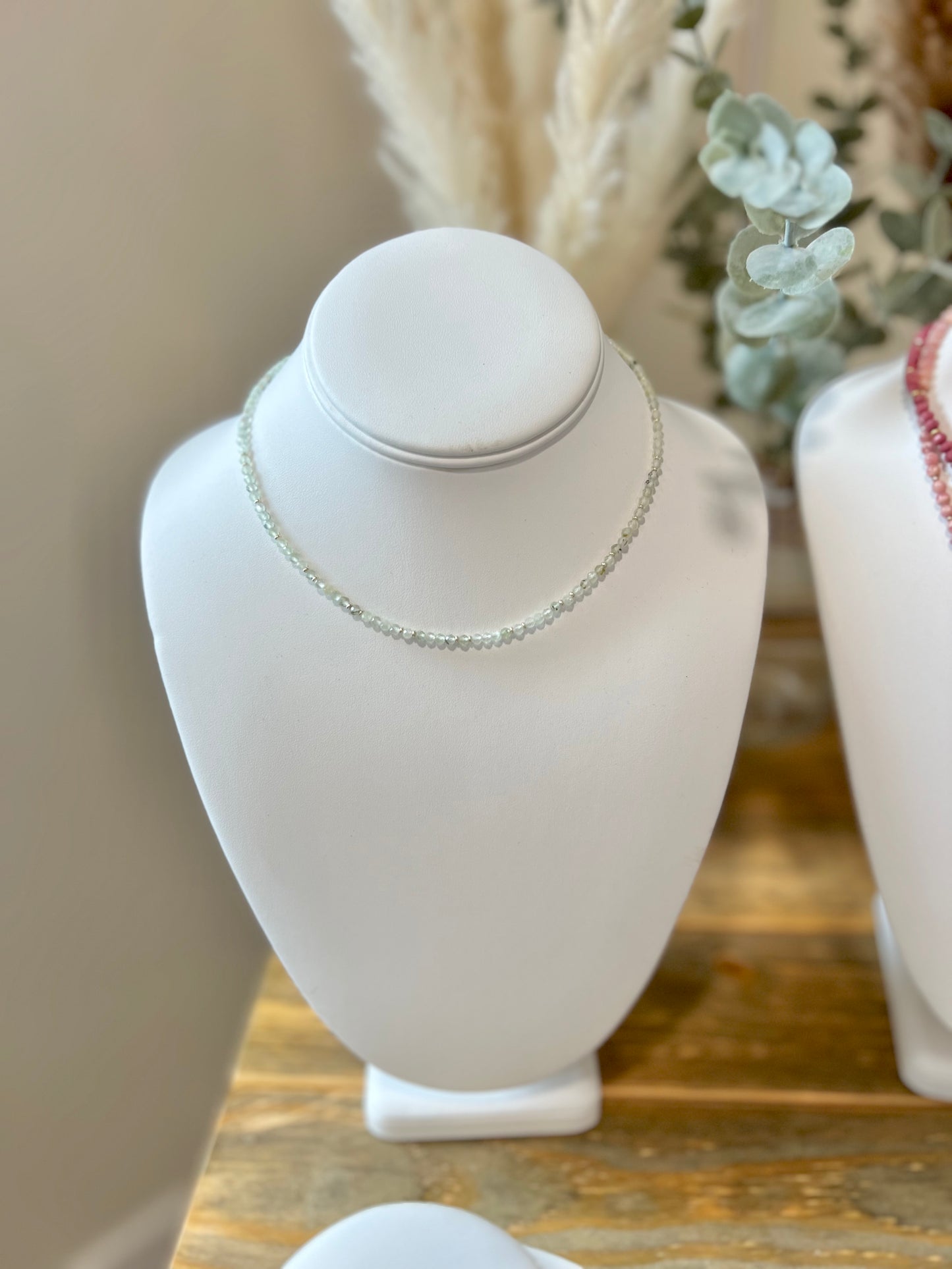 Prehnite Micro Necklace