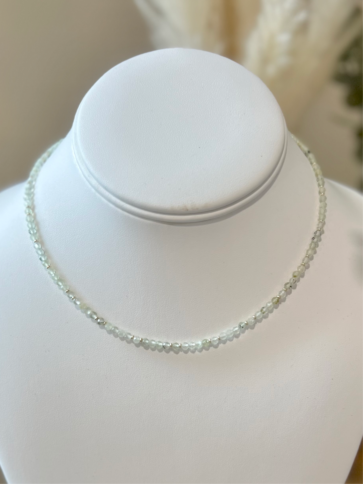 Prehnite Micro Necklace