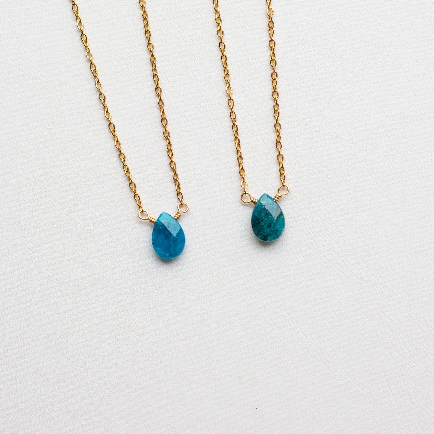Apatite Teardrop Necklace
