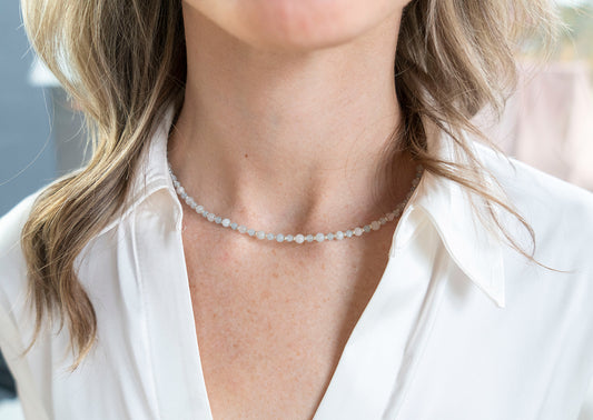 Aquamarine Milkshake Necklace