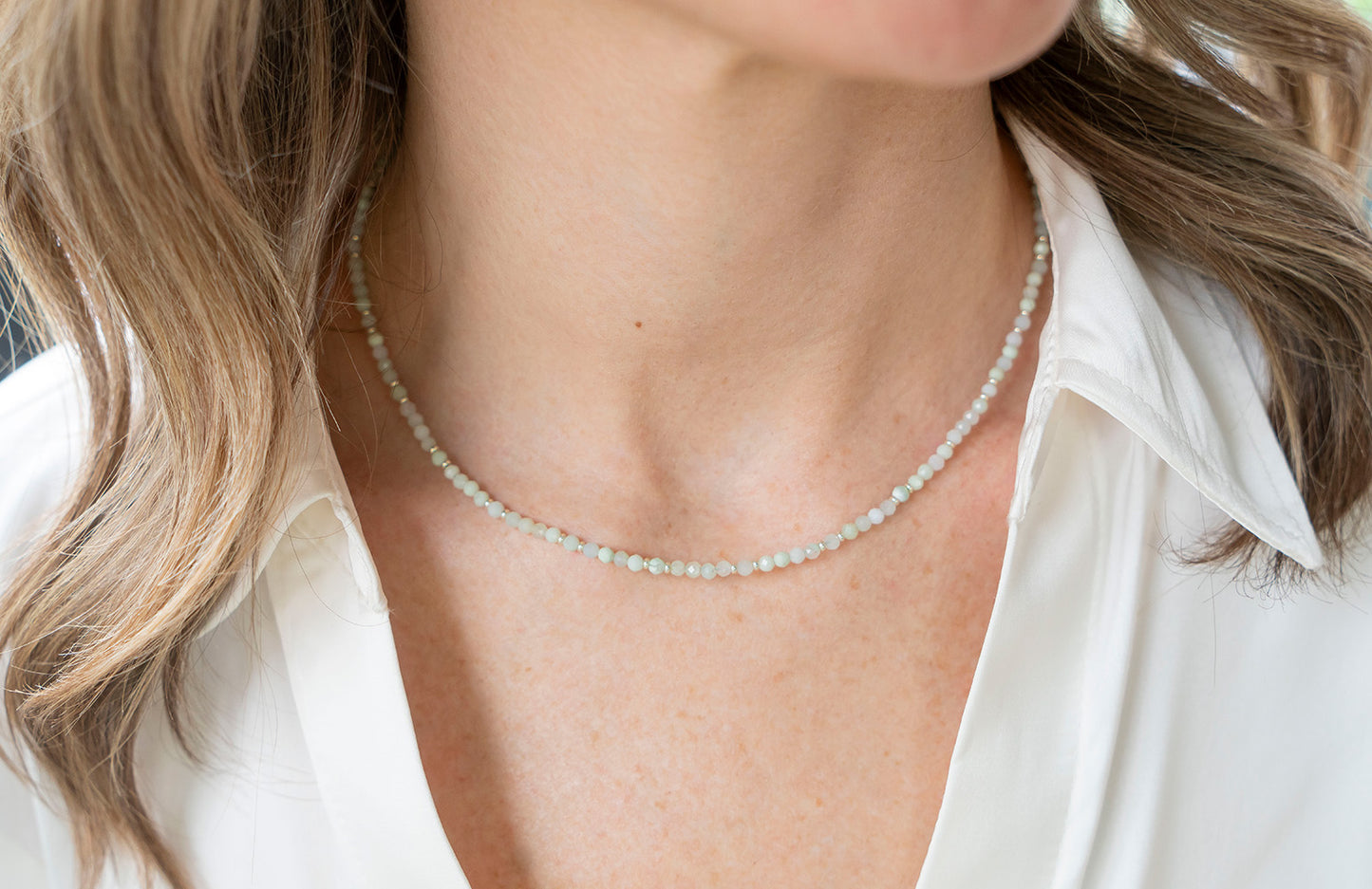 Chrysoprase Micro Necklace