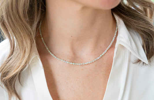 Chrysoprase Micro Necklace