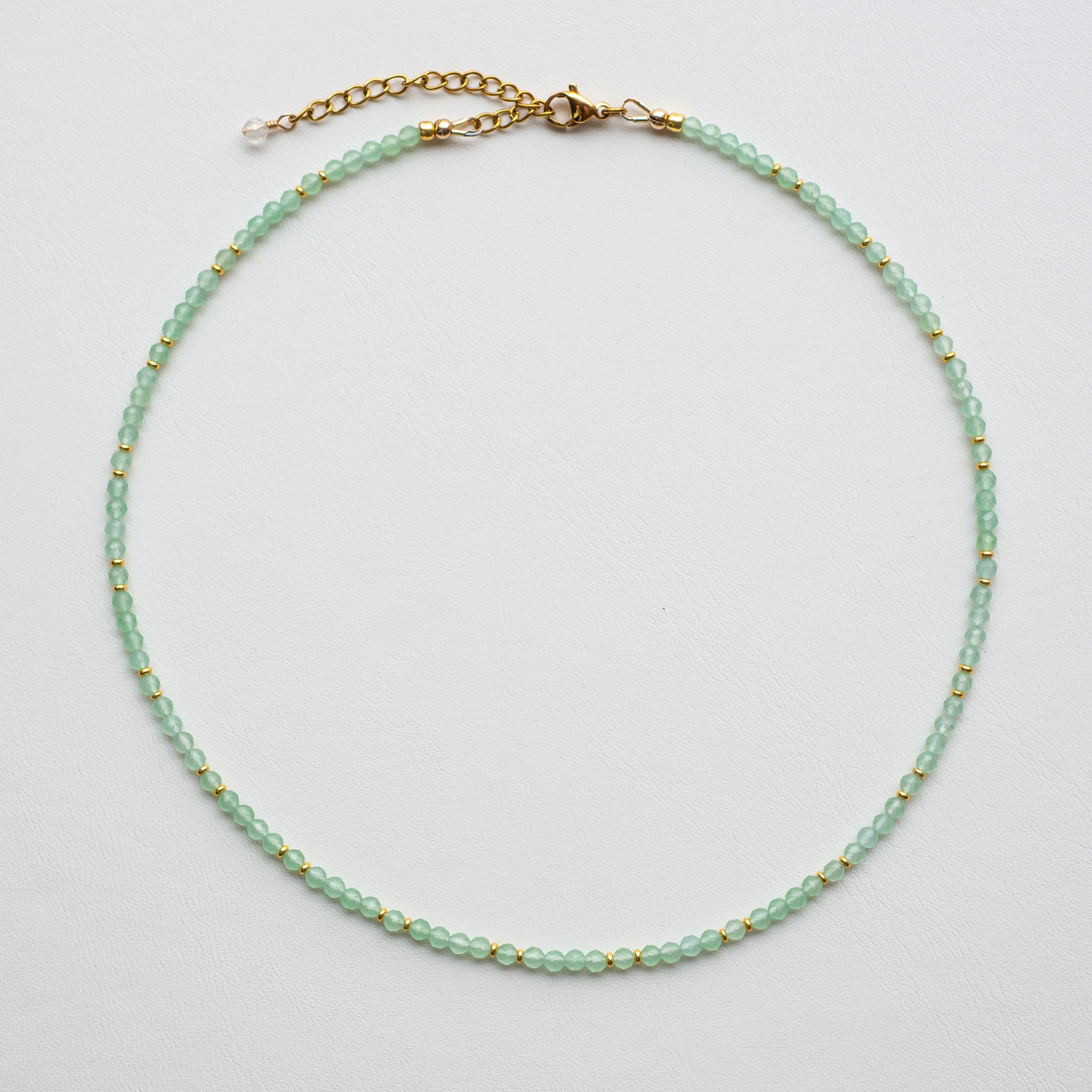 Chrysoprase Green Chalcedony Micro Necklace – Wander North Jewelry