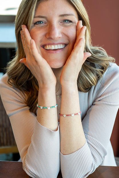 Rhodonite Happy Heart Bracelet