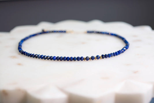 Her Classy Side Necklace | Lapis Lazuli