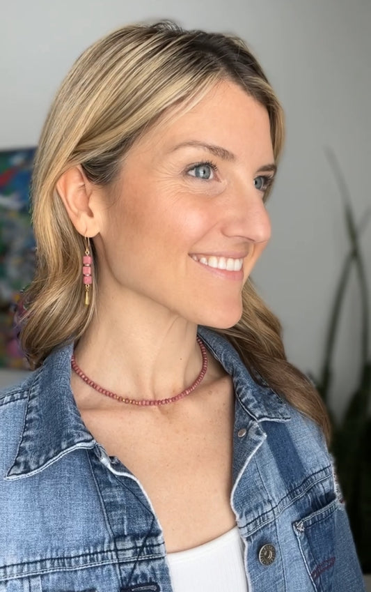 Her Classy Side Necklace | Rhodonite