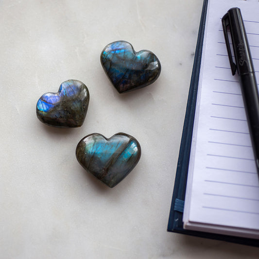 Labradorite Heart Stone