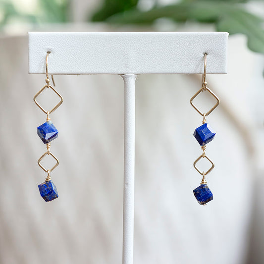 Paradigm Shift Earrings | Lapis Lazuli