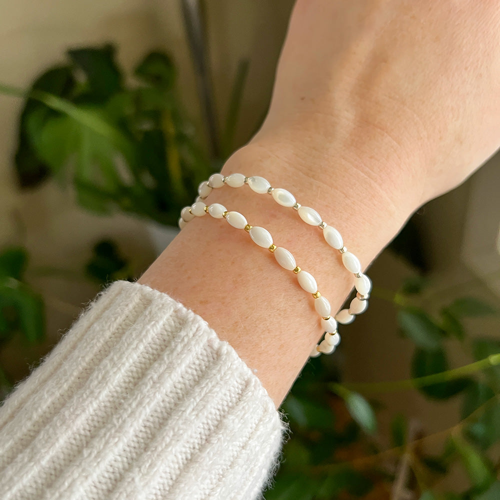 Mother of Pearl Stretch Bracelet