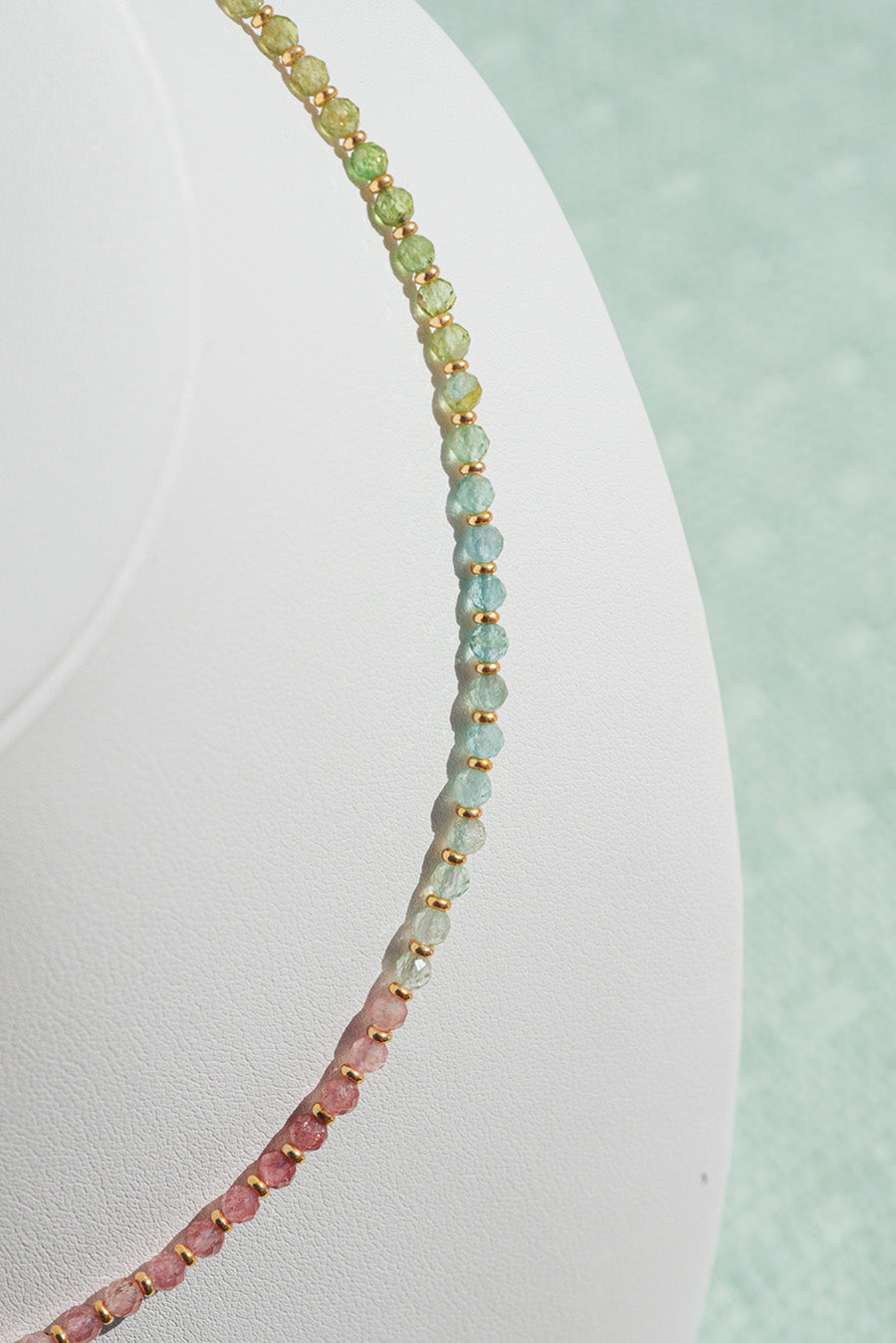 Ombré Tourmaline Micro Necklace