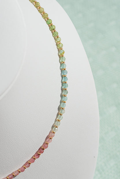 Ombré Tourmaline Micro Necklace