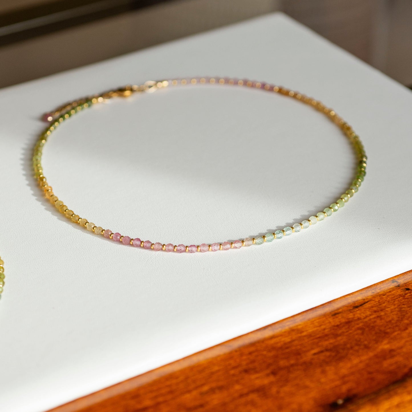 Ombré Tourmaline Micro Necklace