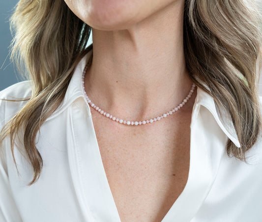 Pink Opal Milkshake Necklace