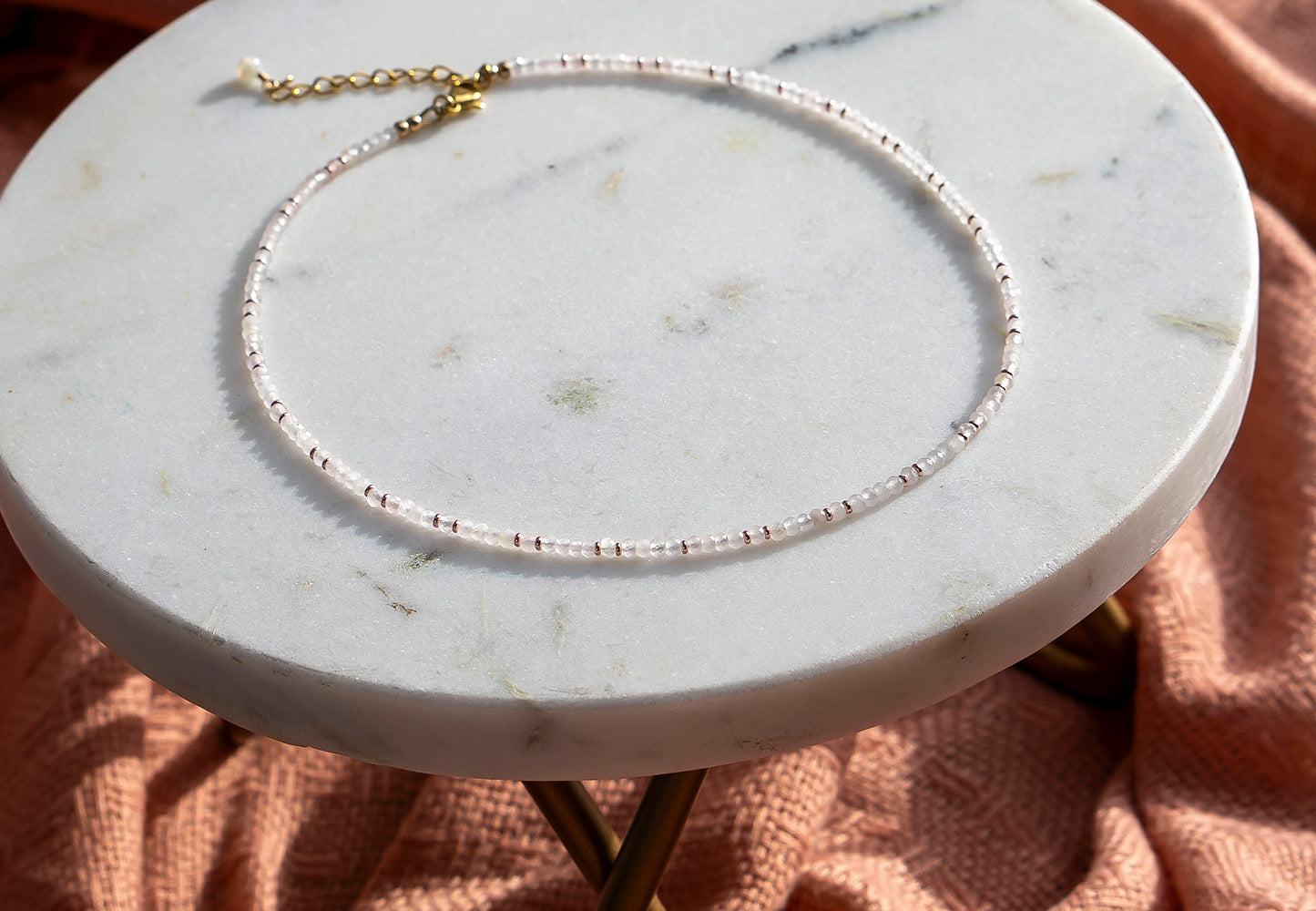 Rose Quartz Micro Necklace