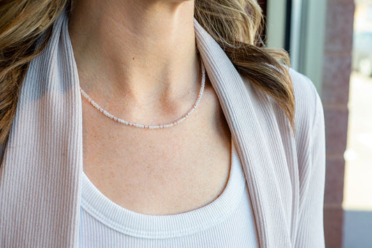 Rose Quartz Micro Necklace