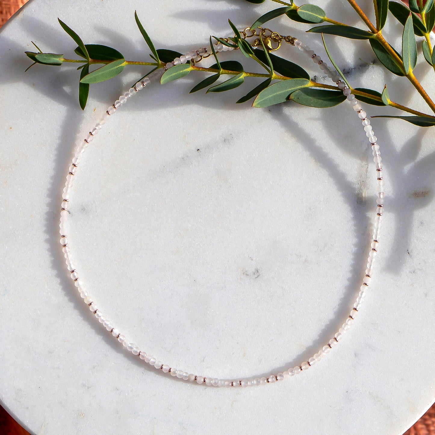 Rose Quartz Micro Necklace