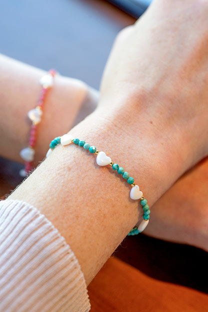 Turquoise Happy Heart Bracelet