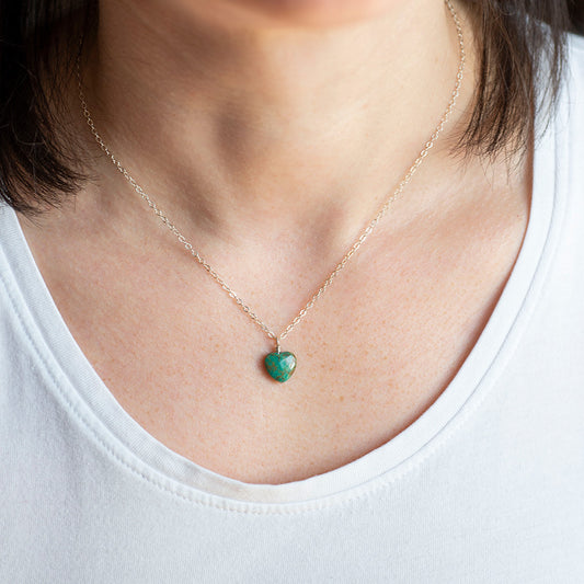 Turquoise Heart Pendant Necklace